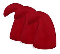WickedFun® Adult Pack Of 1/3/6/12 Red Gnome Hats, Unisex Fairytale Elf Garden Dwarf Hat Christmas Halloween Fancy Dress Cosplay Costume Headwear Accessory For Birthday Cosplay Party, (Pack Of 3)