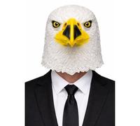 WickedFun Animal Full Head Masks, Adults Realistic Latex Husky Dog Eagle Monkey Donkey Horse Funny Scary Fancy Dress Costume Accessory For Party Cosplay Halloween, (Bald Eagle Mask)