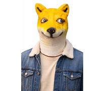 WickedFun Animal Full Head Masks, Adults Realistic Latex Husky Dog Eagle Monkey Donkey Horse Funny Scary Fancy Dress Costume Accessory For Party Cosplay Halloween, (Dog Mask)