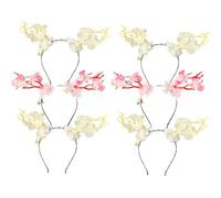 Wickedfun® Assorted 06 & 12 Pcs LED Light Up Headband, Multicolor Party Gift Glow Hairbands For Woman Girls Hair Accessories For Christmas Halloween, 06pc Assorted Light Up Flower Antler headband