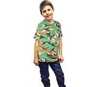 WickedFun® Children Boys Military Camouflage CAMO T Shirt Army Combat Fancy Dress T Shirts TOP Age 5-13 Years (5-6 Years, Camouflage T-Shirt)