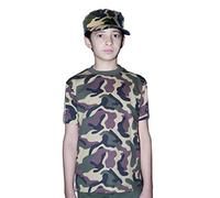 WickedFun® Children Boys Military Camouflage CAMO T Shirt Army Combat Fancy Dress T Shirts TOP Age 5-13 Years (5-6 Years, Army T-Shirt)