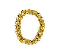 WickedFun Chunky Gold Gangster Pimp 31 Cm Bracelet, Adult 90s 70s Hip Hop Halloween Fancy Dress Fashion Bling Hand Jewellery Costume Accessory Unisex Mens Womens