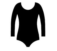 WickedFun CRAZY CHICK® Ballet Leotard For Girls Black Gymnastics Leotard Full Sleeve - Dance Tops Bodysuit Leotards For Toddler Kids (Black, 9-10 Years)
