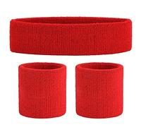 WickedFun® Crazy Chick Ladies Gym Exercise Sports Neon Sweat Headband & Wristbands SET 80's Fancy Dress Accessories