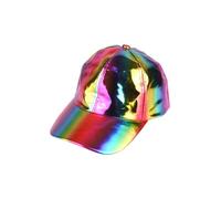 WickedFun® Deluxe GAY PRIDE FANCY DRESS ACCESSORY Rainbow Hats Jewellery LGBT Parade Party Lot UK (Adult 80's Rainbow Shiny Cap)