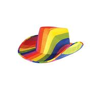 WickedFun® Deluxe GAY PRIDE FANCY DRESS ACCESSORY Rainbow Hats Jewellery LGBT Parade Party Lot UK (Cowboy Rainbow hat)