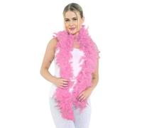 Wickedfun Feather Boa, Pink Feather Boa, 1.5m Feather Boas Fancy Dress Burlesque Feathers, Party Cosplay Accessories Wedding Christmas Ladies Dress Costume (Pink)