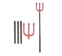 WickedFun® Halloween Fancy Dress 100cm Devil Devils Fork Trident Red Halloween Costume Accessory Weapon