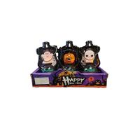 WickedFun® Halloween LED Lantern with Sound Effects - Witch Castle Ghost Vintage Fireless Lantern Light Up Lamp Indoor Outdoor Decoration for Halloween 18cm 3 Assorted 9/CDU