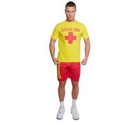 WickedFun Men's Lifeguard Men's Beach Costume, Top and Shorts, Life Guard, Serious Fun Fancy Dress Costume (XX-Large)