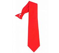 WickedFun Slim Tie For Men Solid Plain Colour Stripe Check Formal Skinny Classic Wedding Fashion Satin Novelty Necktie (Red)