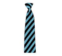 WickedFun Slim Tie For Men Solid Plain Colour Stripe Check Formal Skinny Classic Wedding Fashion Satin Novelty Necktie (Black/Turquoise Striped)