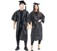 WickedFun® Unisex Adult Graduation Gown Cap Tassel Set For High School Bachelor, Undergraduate,Postgraduate,PhD Student And Master