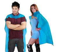 WickedFun® Unisex Deluxe Satin Cape - Men's Women's Vampire Dracula Cape For Halloween Party Accessories (Turquoise. 24 Inches)