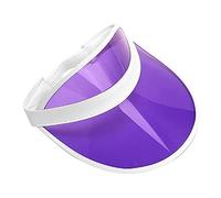 WickedFun® Unisex Sun Visor Poker Hat Headband Golf Neon Pub Stag Hen 82's Fancy Dress (Purple)