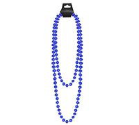 WickedFun® Womens Multicolour Neon Bead Necklaces - Long Necklace Stag Hen Night Party Bright Rave Fancy Dress Accessories (Royal Blue)