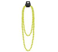 WickedFun® Womens Multicolour Neon Bead Necklaces - Long Necklace Stag Hen Night Party Bright Rave Fancy Dress Accessories (Neon Yellow)