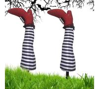 Wickeds Witch Legs Stakes - Witch Leg Yard Stakes, 2Pcs Halloween Witch Prop with Stakes, Wickeds Witch Leg Stakes, Funny Witches Feet Yard Decorations Supplies for Patio Garden Outdoor Indoor