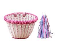 Wicker Basket for Kids Bikes - Bicycle Accessories for Kids, Front Handlebar Basket for Bicycle, Kids Basket with Front Handle, Bicycle Decoration for Toddlers, Kids, Girls, Bicycle, Snake Cart