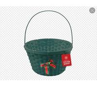 Wicker Basket with Handle & Bell 30cm (GREEN)