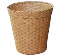 Wicker Basket Woven Trash Can, 7x10 Inch Wicker Storage Basket Trash Can, Baskets For Shelves, Small Waste Paper Basket, Small Wicker Basket Desktop Trash Can (1)