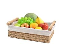 Wicker Baskets for Storage Braided Paper Cord Basket with Handles and
