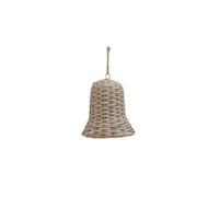 Wicker Bell Bauble Hanging Tree Ornament Rustic Christmas Decoration (Medium)