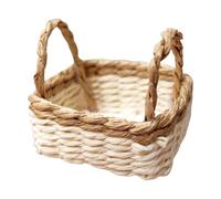 Wicker Dollhouses Basket For Dollhouses Miniature Pretend Game Flower Basket Collectible Miniature Wickerwork