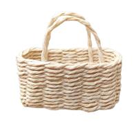 Wicker Dollhouses Basket For Dollhouses Miniature Pretend Game Flower Basket Collectible Miniature Wickerwork Woven