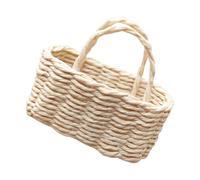 Wicker Dollhouses Basket For Dollhouses Miniature Pretend Game Flower Basket Collectible Miniature Wickerwork