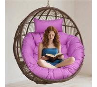 Wicker Egg Chair Cushion Outdoor Hanging Hammock Pad Round Lounge Cushions for Patio Furniture Comfortable Rocking Chair Cushion for Porch Swing WeatherResistant Design