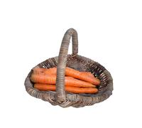 Wicker Fruit Basket Veg Trug Gardening Allotment Trugs for Garden Countertop Fruit Vegetable Egg Basket Storage with Carrying Handle Spring Summer Gardening Gift (Medium)