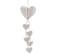 Wicker Heart Led String Light Wall Hanging Wicker Hearts Led String Lights Operated Rattan Decal,LED Rattan Hearts Wall Decals Wall Hanging for Wedding Party Ornaments Craft Gifts (No Battery)