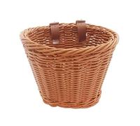 Wicker Kids Bike Basket Portable Bicycle Front Wicker for Girls Boys Outdoor brown,21 x 17 x 16cm