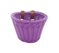 Wicker Kids Bike Basket Portable Bicycle Front Wicker for Girls Boys Outdoor violet,21 x 17 x 16cm