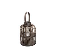 Wicker Lantern With Candleholder Garden Lightning Table Lights Rattan Lamp Decorative Rattan Lantern- Height 25 cm