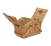 Red Hamper Light Steamed Swing Handle Hamper Picnic Basket - Brown - Wicker - 1