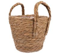Wicker Looking Plant Pot 16 CM Diameter Woven Seagrass Planter Basket with Waterproof Lining - Indoor Flower Pot for Succulents and Decorative Plants
