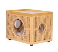 Wicker Pet Bed Cat House with Stacking and Claw Grinding Functions Weaving Summer