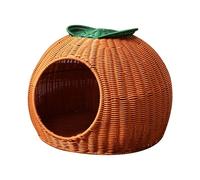Wicker Pet Bed Cat Nest Universal Weaving Pet House Villa Summer