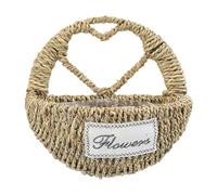 Wicker Rattan Flower Basket, Planter Baskets Indoor Baskets with Handles, Heart Design Breathable Wall Basket for Garden Wedding Living Room