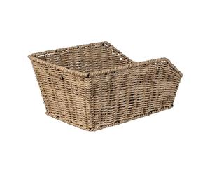 Wicker rear bicycle basket compatible with system CENTO RATTAN LOOK WSL (40X25X1