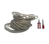 Wicker Repair Material Kit (wicker + Knitting Tools) Waterproof Flat Brown Woven Rattan for Garden Furniture and Rattan Chair Sofa Basket Replacement, Session Set Repair (Grey wood grain)