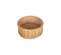 Wicker Round Straight Sided Tray Red Hamper Brown One Size