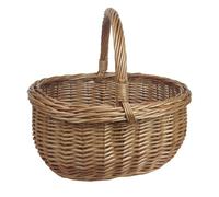 Wicker Shopping Basket Small Deluxe Shopper Red Hamper Brown One Size