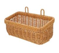 Wicker Storage Basket - Handmade Rustic Hanging Shelf, Durable, Lightweight Toy Laundry Bin | Living Room, Bedroom, Pantry, Office for Living Room