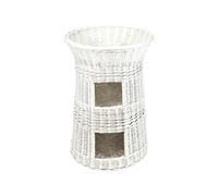 Wicker Three Tier Pet Tower Cat/Dog Bed Basket - White colour - Pillows (No pillows)