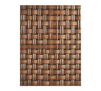 Wicker Woven Grid Print Decorative Crystal Sticker, Waterproof Durable Side 3D Decoration for Appliances Furniture DIY Crafts