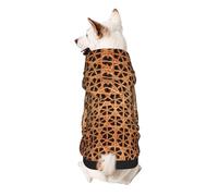 Wicker Woven Grid Print Dog Hoodie For Small Dogs, Warm, Soft, And Breathable Sweatshirt, Easy To Wear Jumper, Pet Winter Weather Coat Pullover